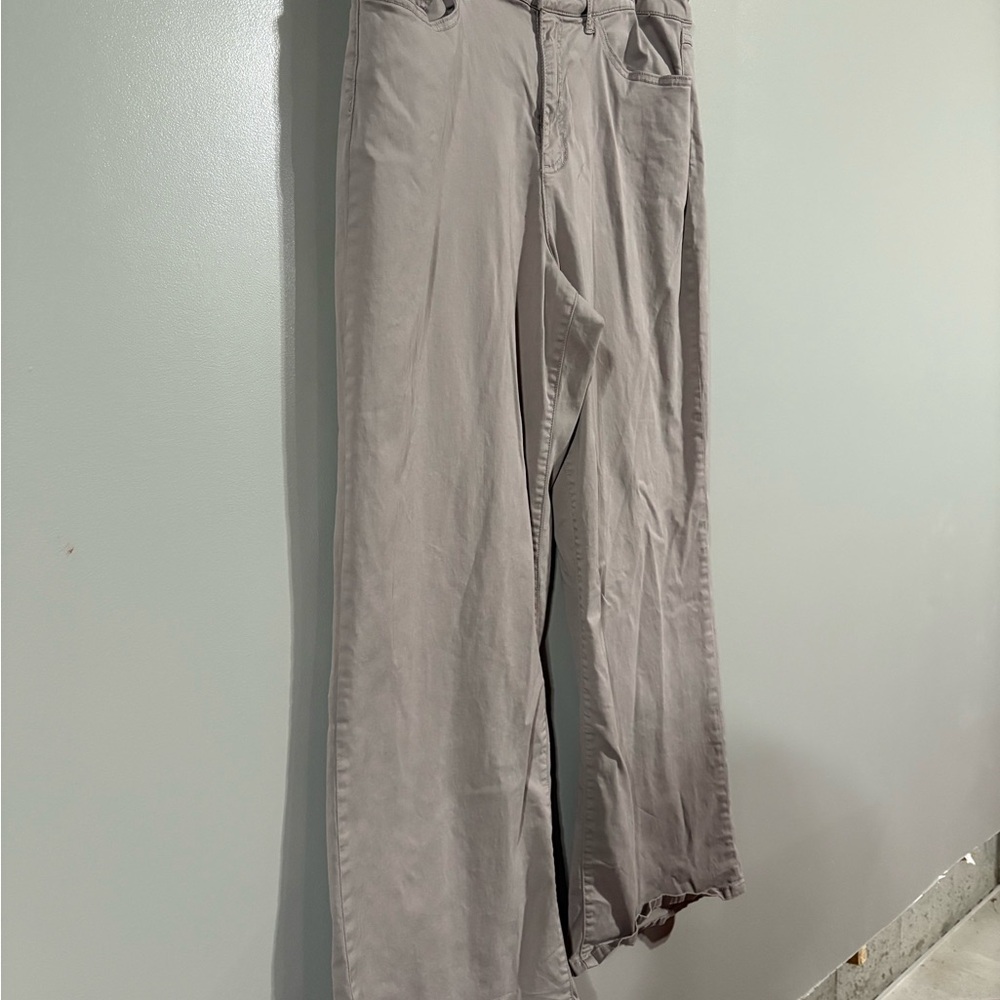 Khaki Wide Leg Pants